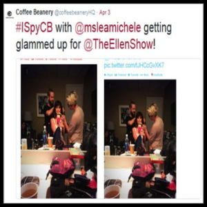 Coffee Beanery Ellen DeGeneres Lea Michelle