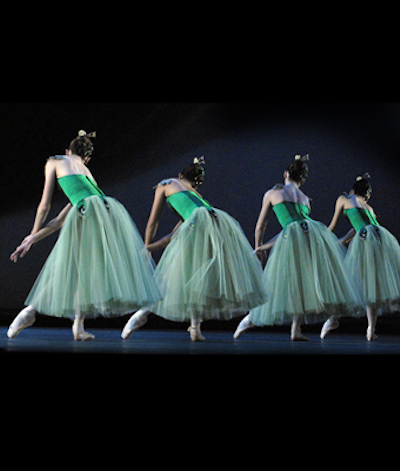 Emerald section of George Balanchine's "Jewels" ballet. Image credit: Van Cleef & Arpels
