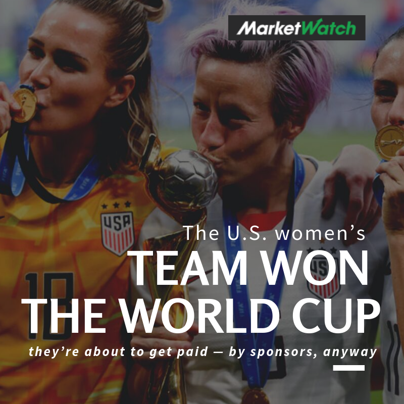 us womens soccer won the world cup and theyre about to get paid by sponsors
