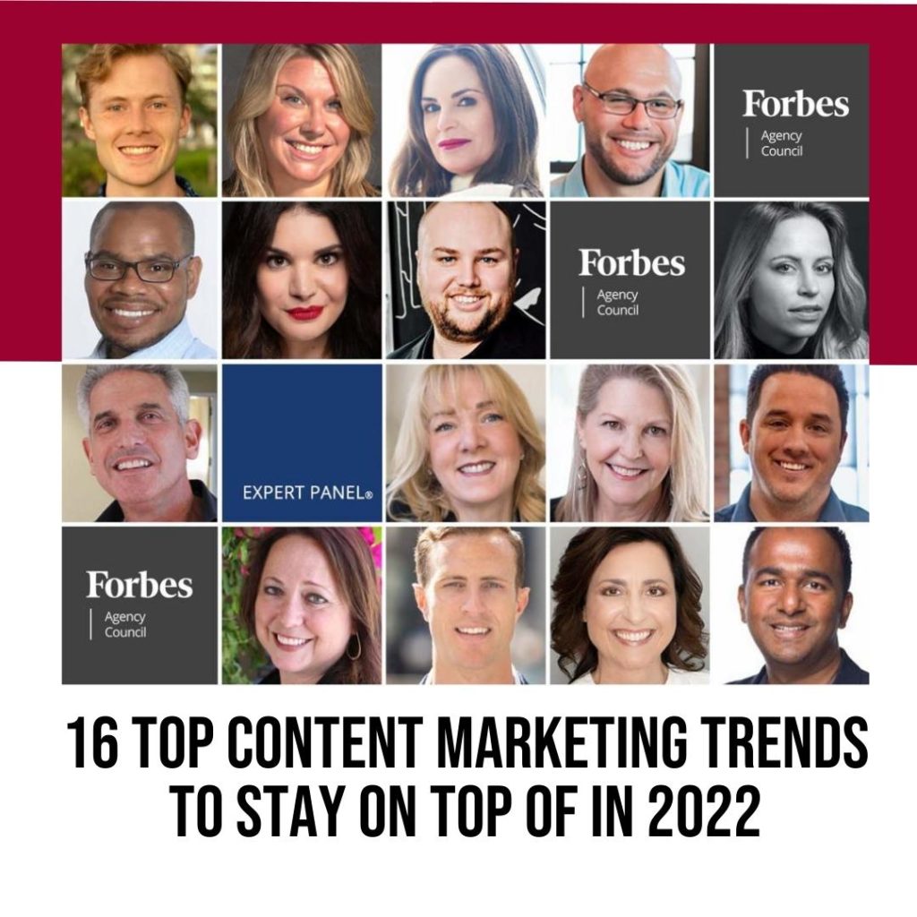 16 Top Content Marketing Trends To Stay On Top Of In 2022