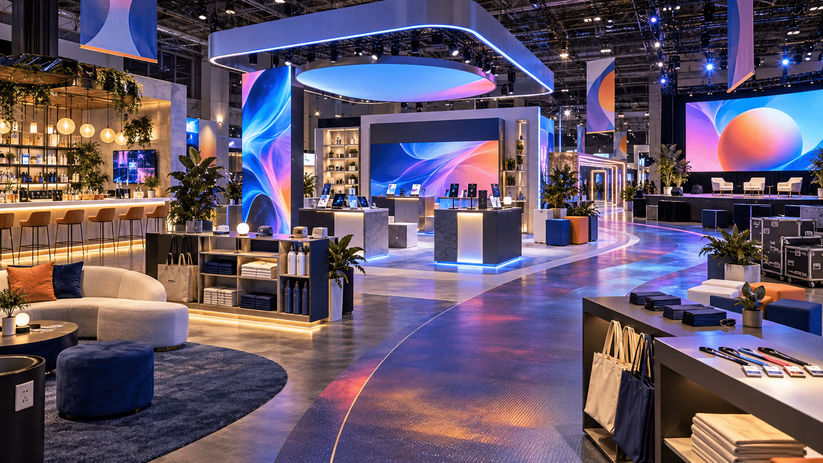 Immersive experiential event hall