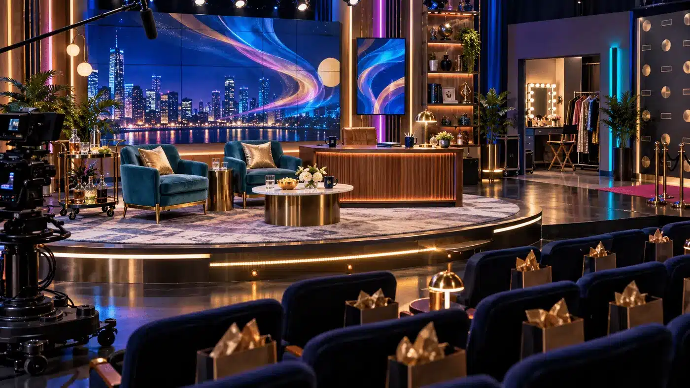 Late night talk show set